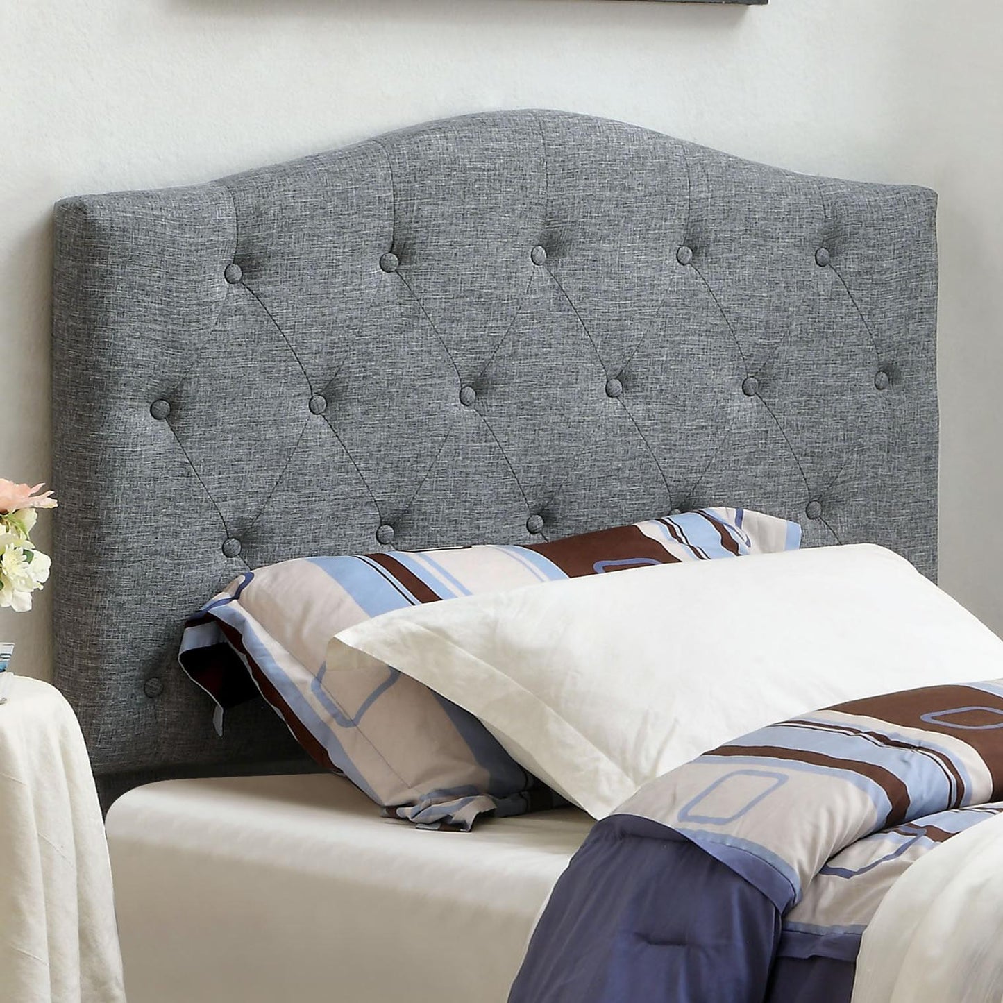  Furniture of America Bed Components Headboard CM7989GY-HB-T IMAGE 1