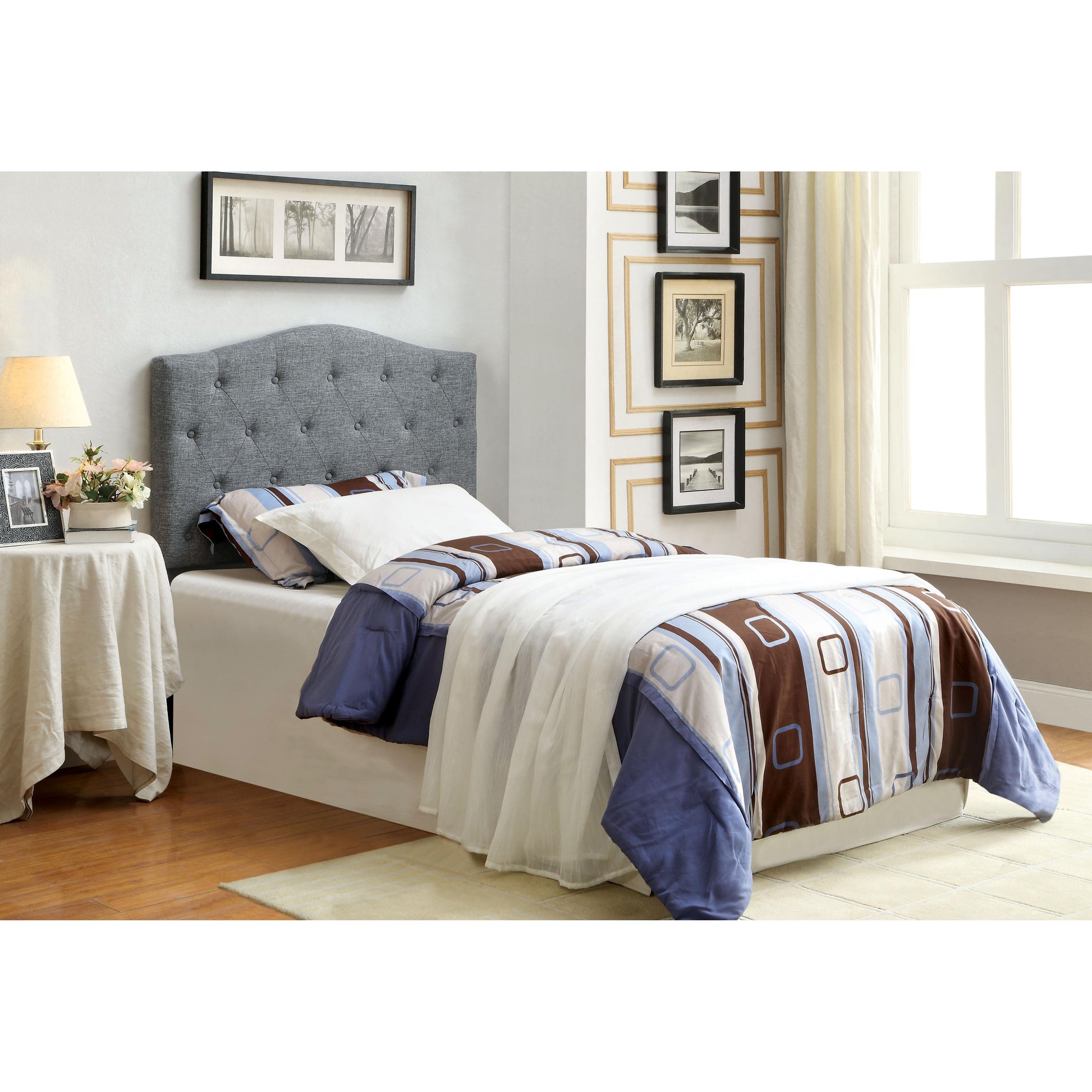  Furniture of America Bed Components Headboard CM7989GY-HB-T IMAGE 3