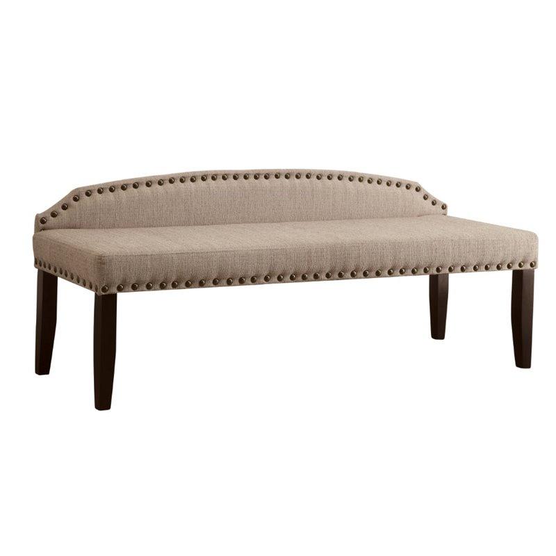  Furniture of America Hasselt Bench CM-BN6880BG-L IMAGE 1