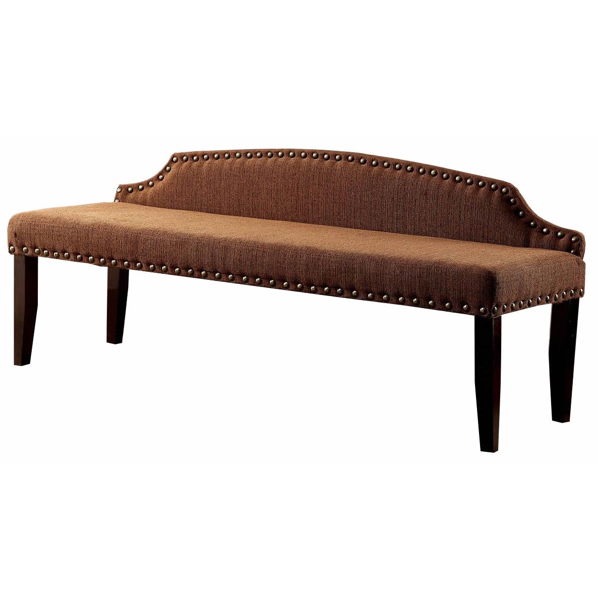  Furniture of America Hasselt Bench CM-BN6880BR-L IMAGE 1