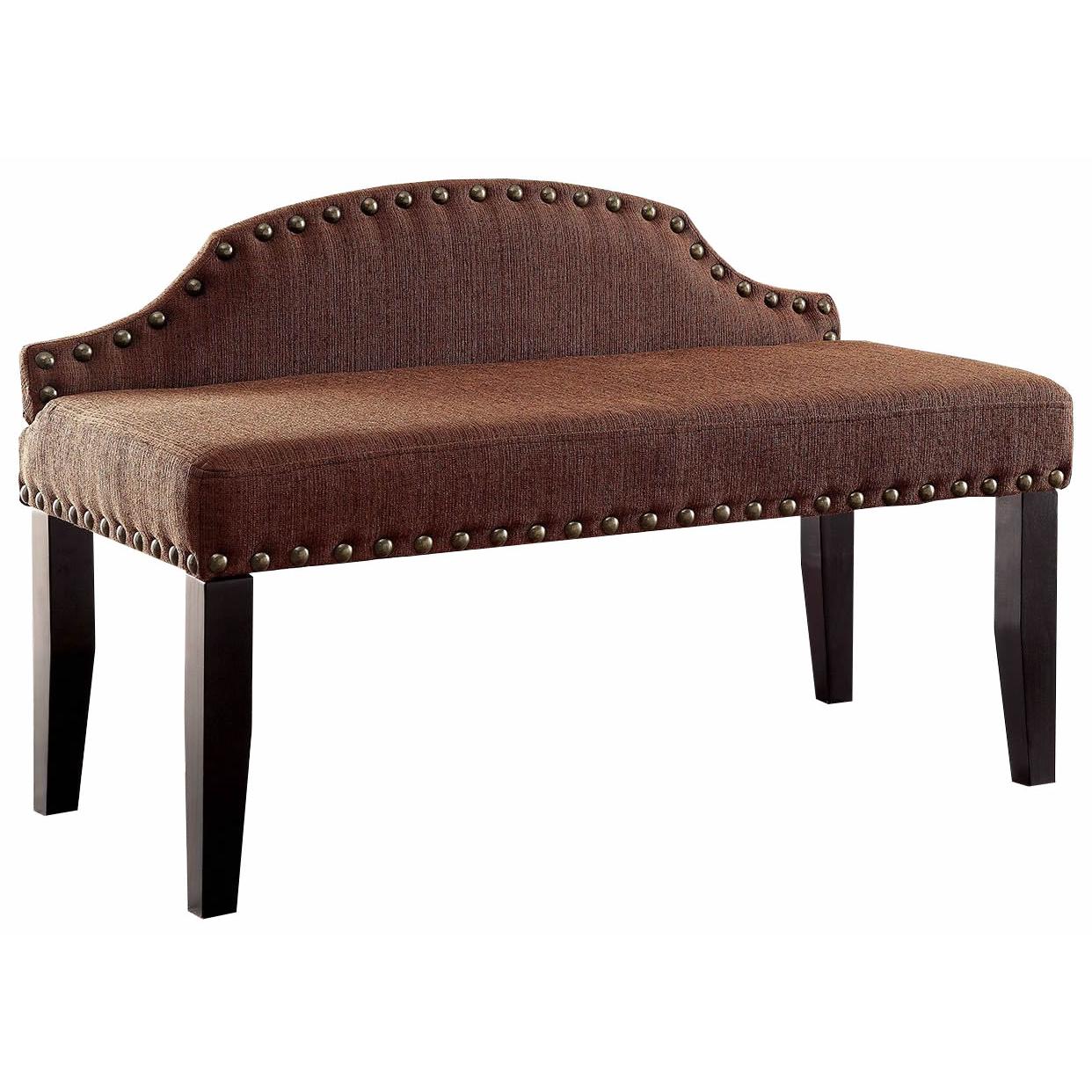 Furniture of America Hasselt Bench CM-BN6880BR-S IMAGE 1