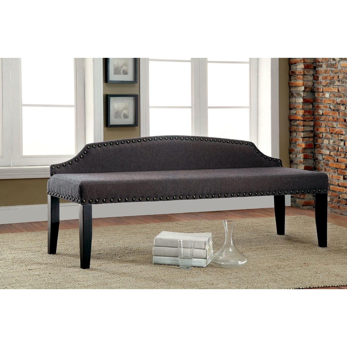  Furniture of America Hasselt Bench CM-BN6880GY-L IMAGE 2