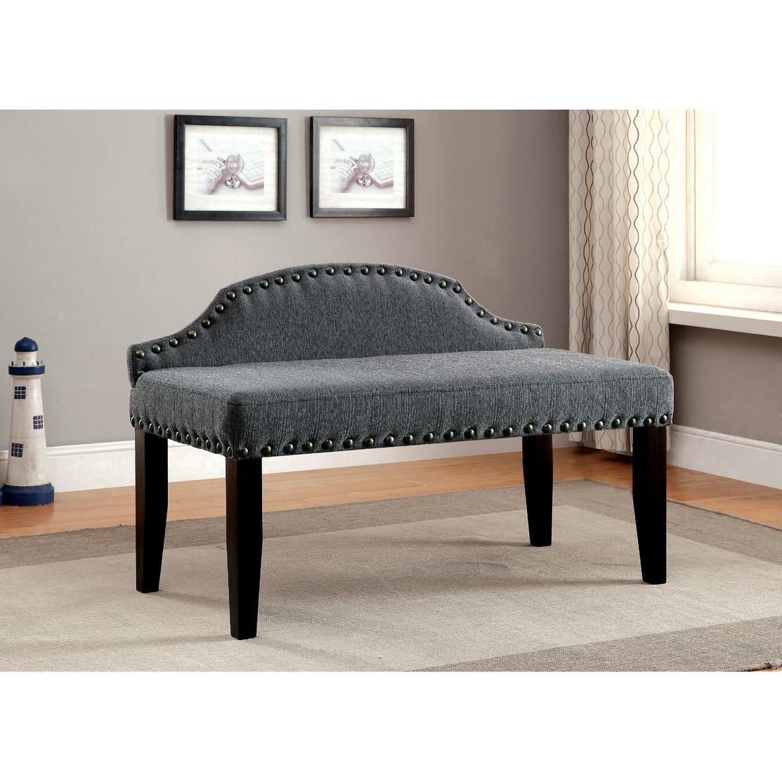  Furniture of America Hasselt Bench CM-BN6880GY-S IMAGE 2