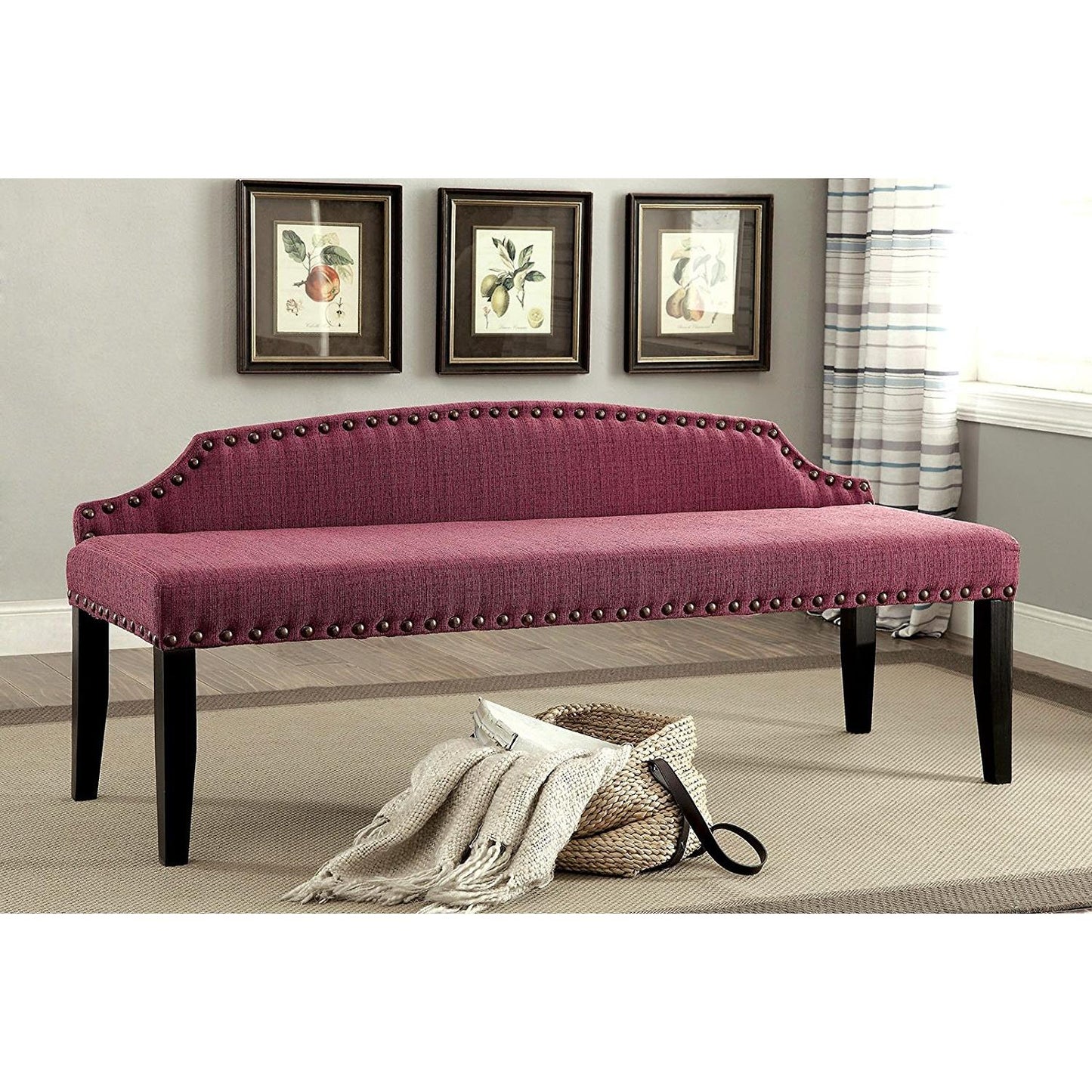  Furniture of America Hasselt Bench CM-BN6880PR-L IMAGE 2