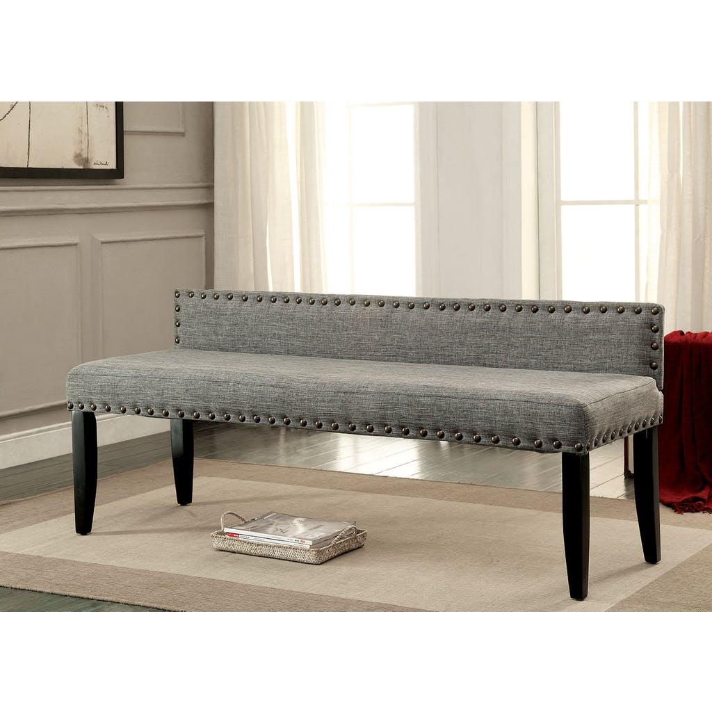  Furniture of America Herstal Bench CM-BN6051GY-L IMAGE 2