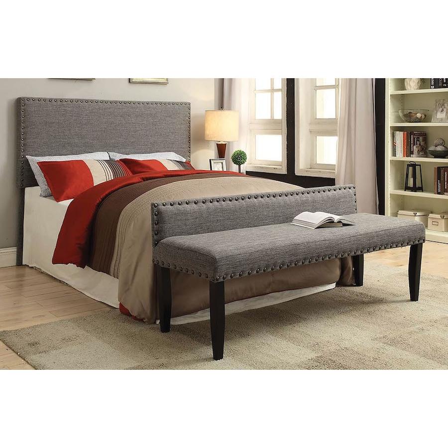  Furniture of America Herstal Bench CM-BN6051GY-L IMAGE 3