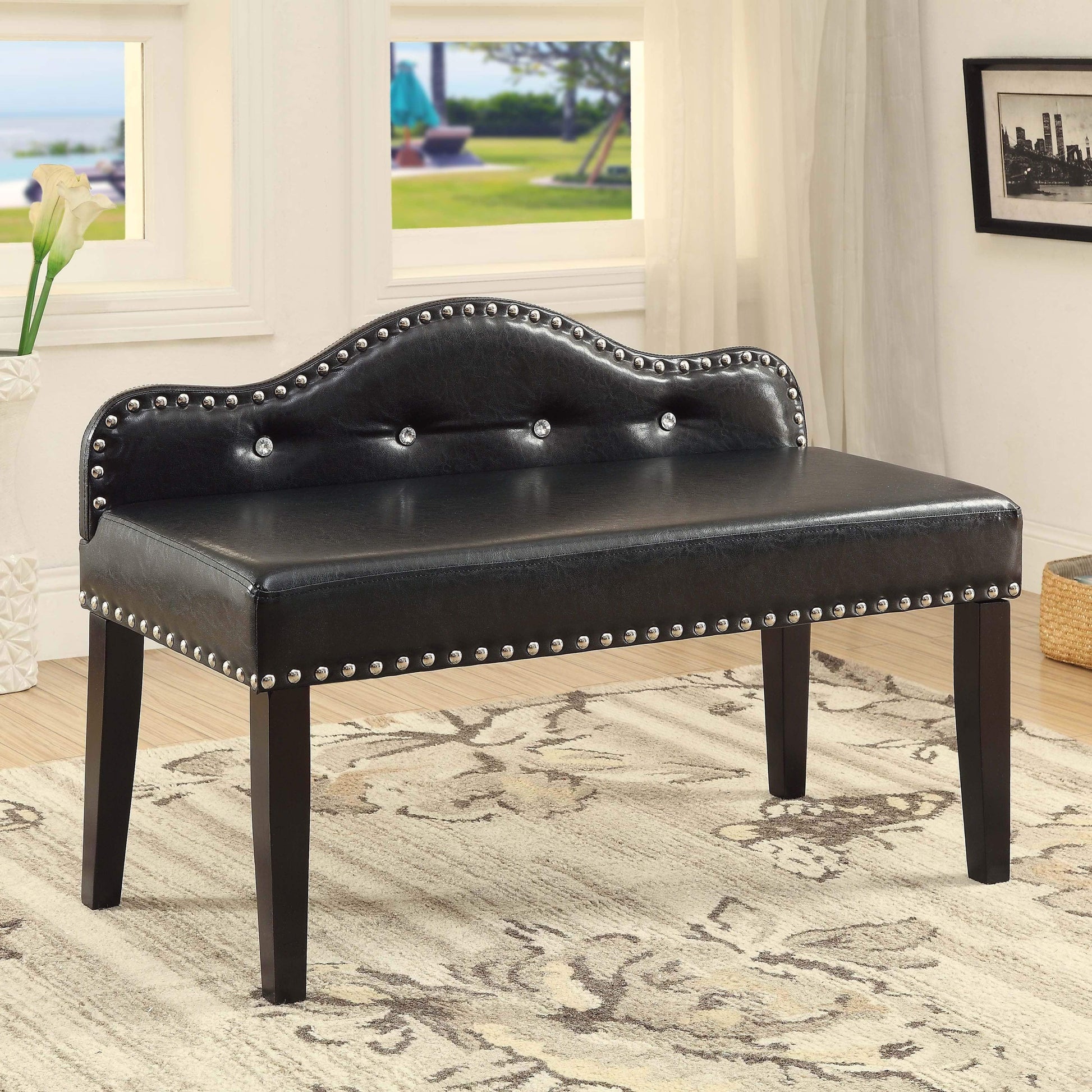  Furniture of America Kids Seating Bench CM-BN6883BK-S IMAGE 2