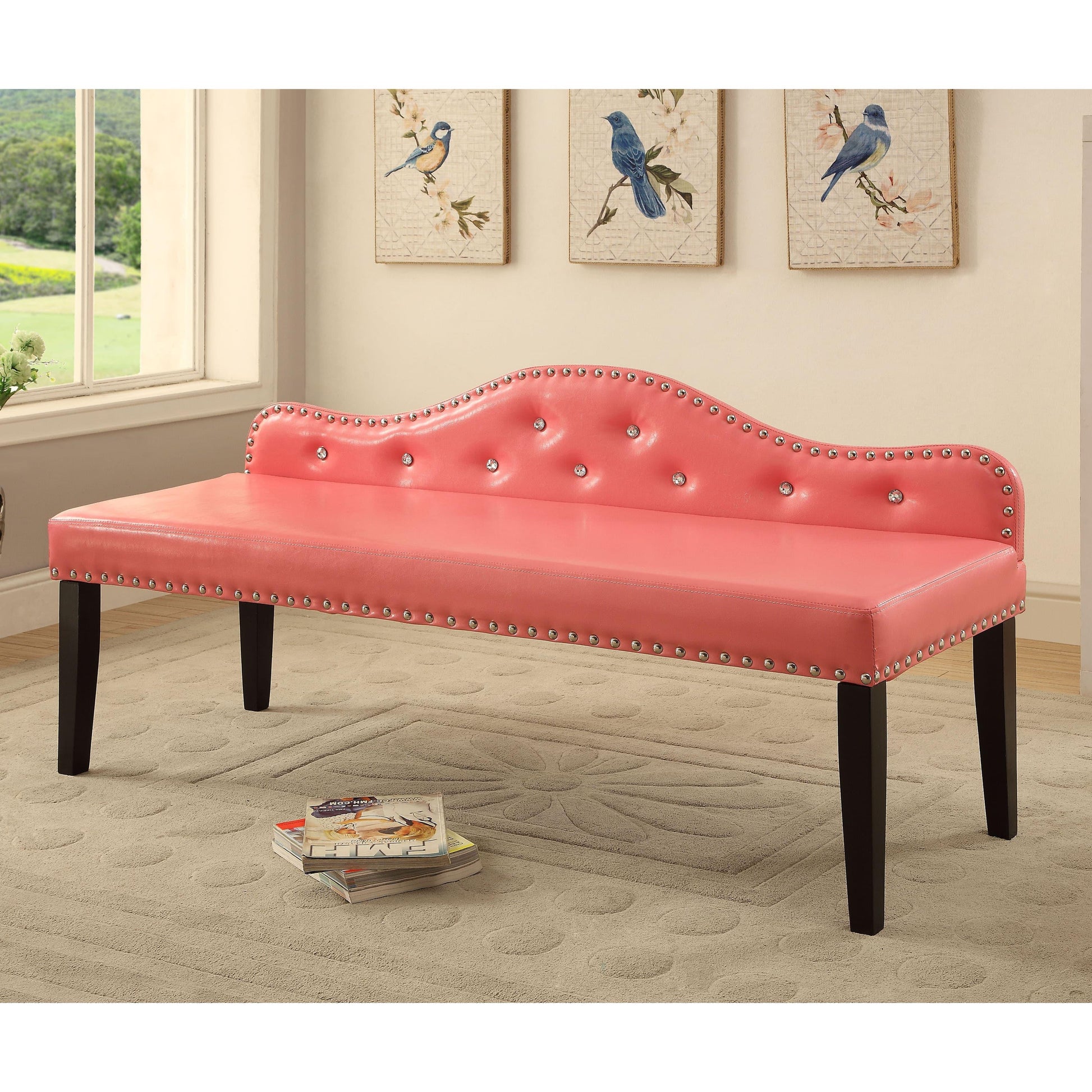  Furniture of America Kids Seating Bench CM-BN6883PK-L IMAGE 2