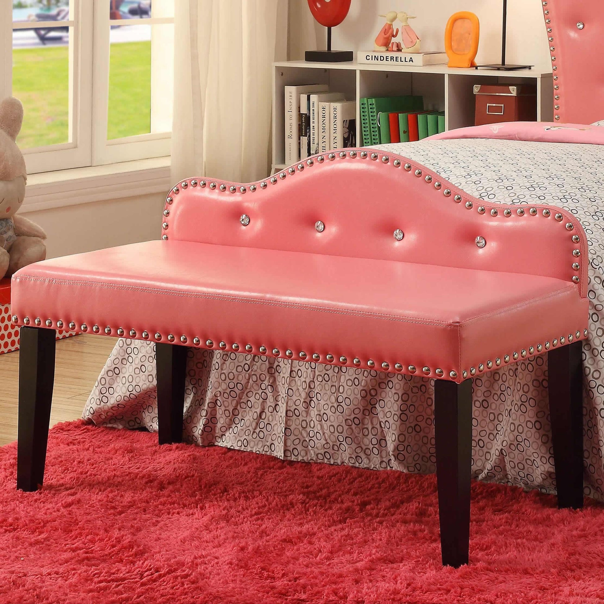  Furniture of America Kids Seating Bench CM-BN6883PK-S IMAGE 2