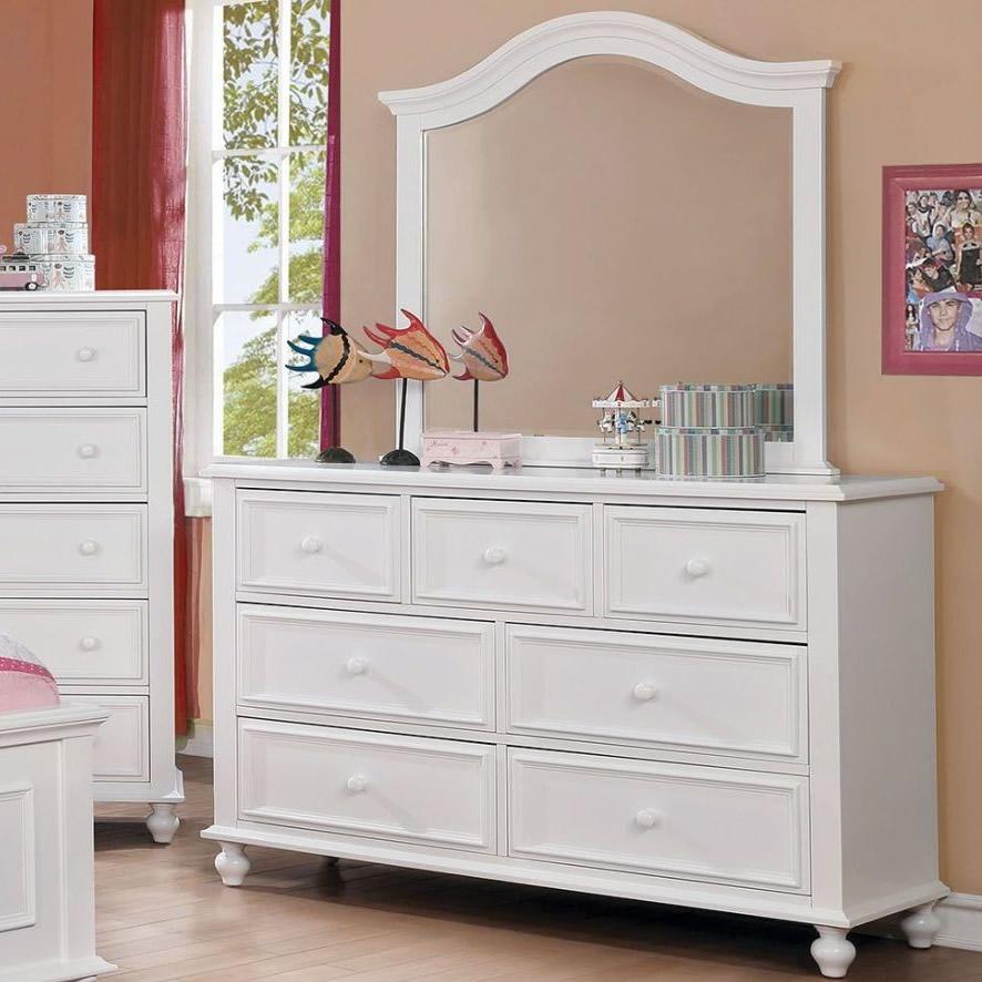 Furniture of America Olivia White Mirror Furniture of America Olivia White Mirror