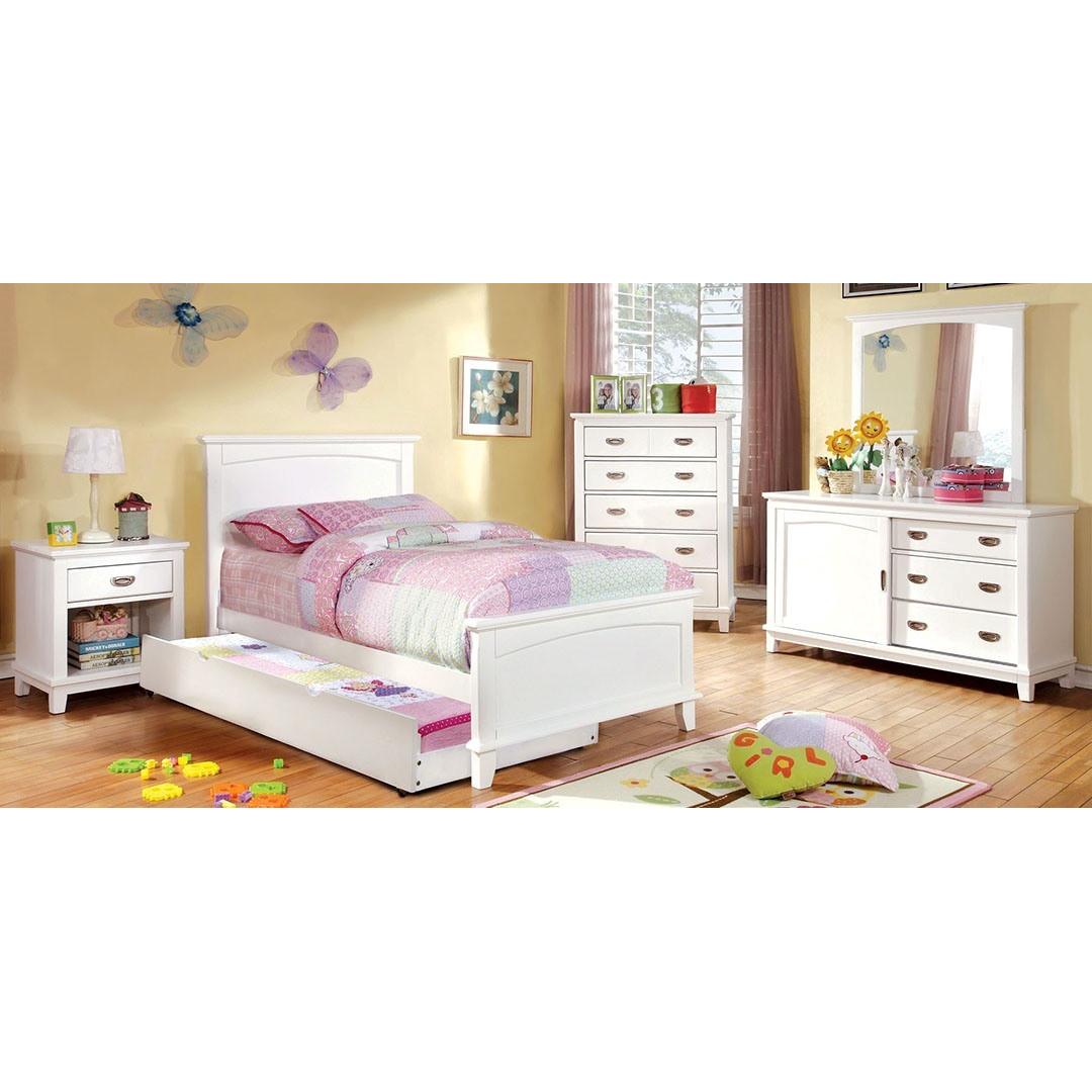  Furniture of America Kids Beds Bed CM7909WH-F-BED IMAGE 2