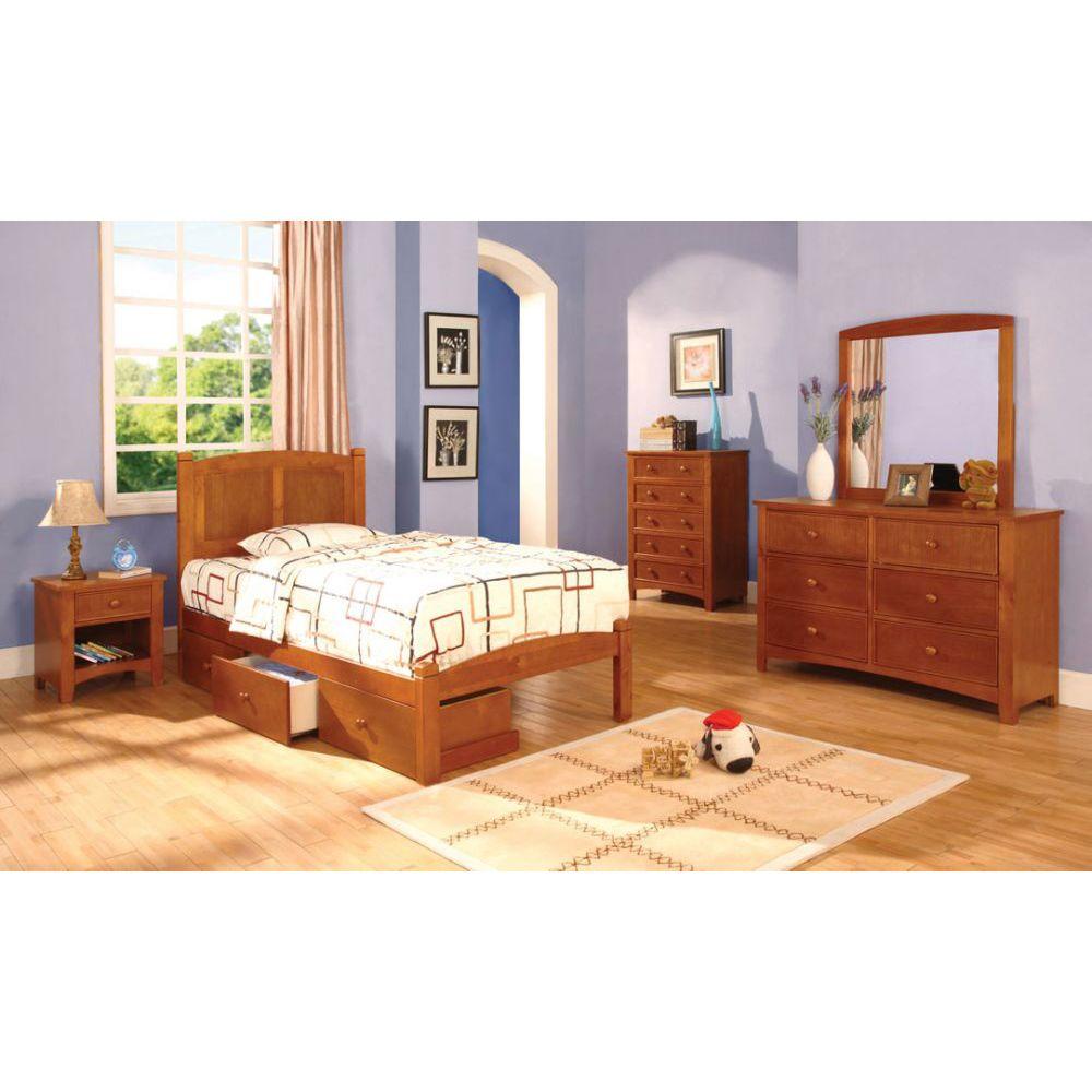  Furniture of America Kids Beds Bed CM7903OAK-F-BED IMAGE 2