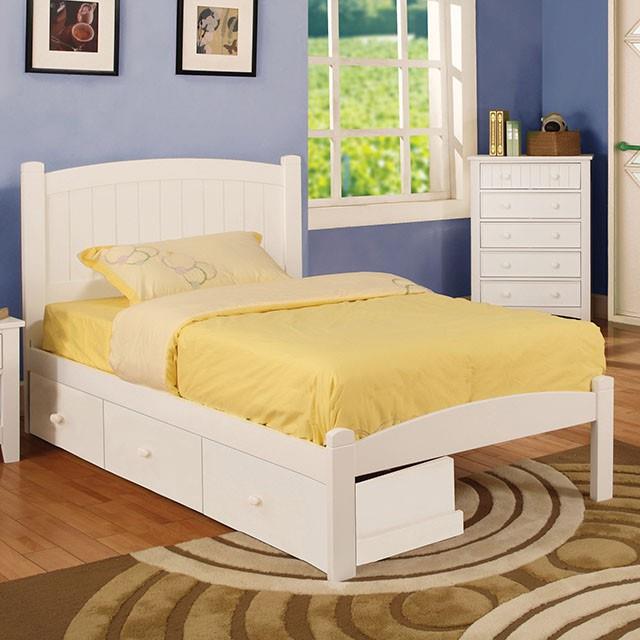  Furniture of America Kids Beds Bed CM7902WH-T-BED IMAGE 1