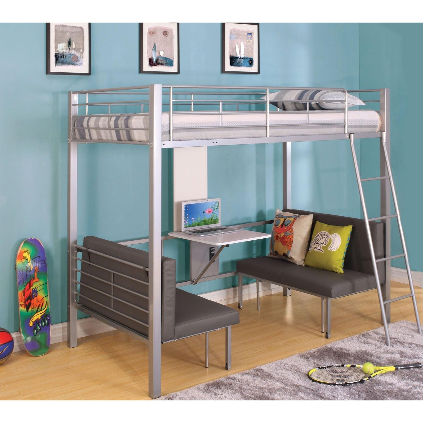  Furniture of America Kids Beds Loft Bed CM-BK1038SV-BED IMAGE 2