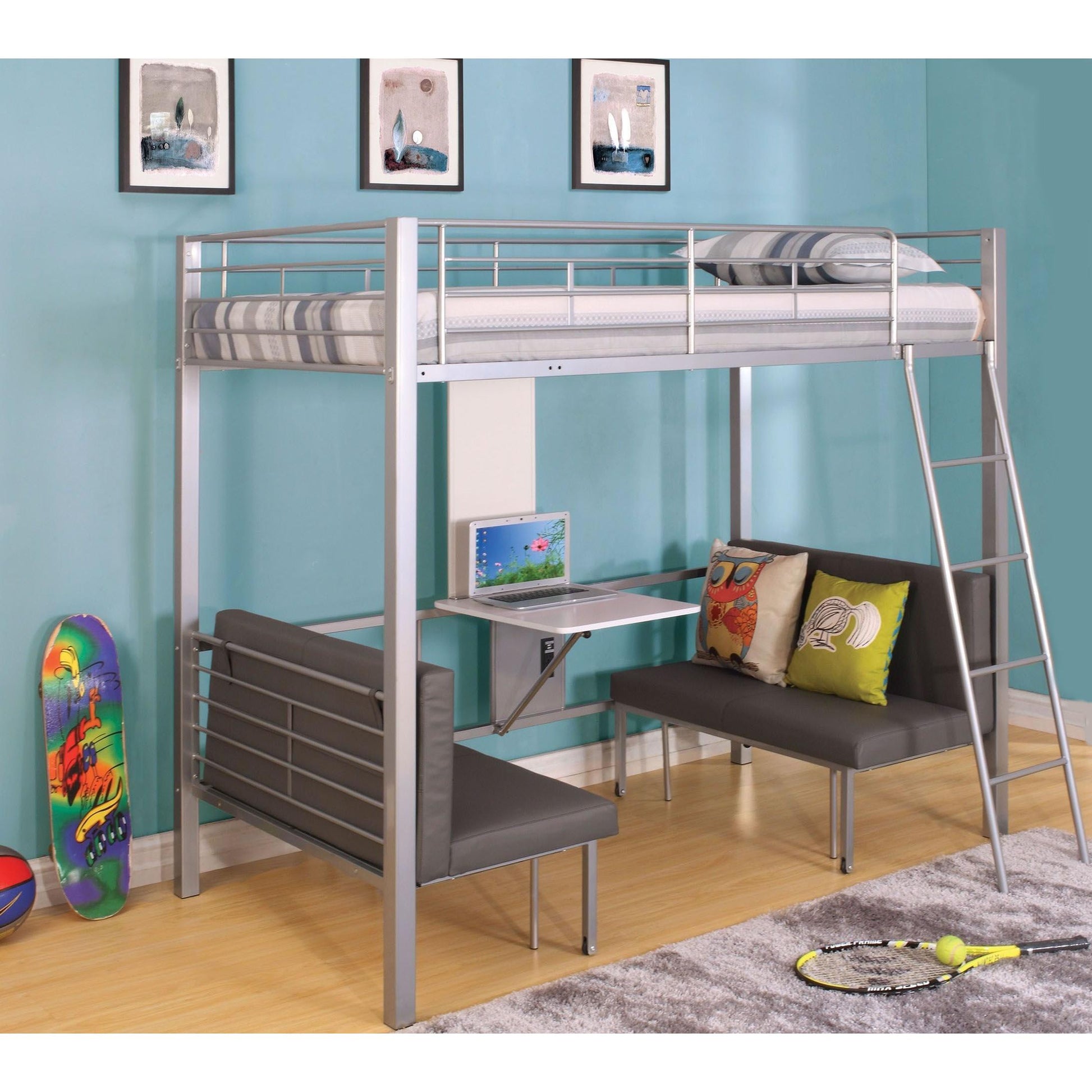 Furniture of America Kids Beds Loft Bed CM-BK1038SV-BED IMAGE 2