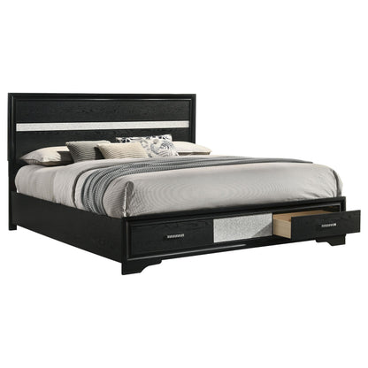  Coaster Furniture Miranda 206361KW 51-inch Wood California King Storage Panel Bed - Black IMAGE 2