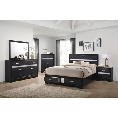  Coaster Furniture Miranda 206361KW 51-inch Wood California King Storage Panel Bed - Black IMAGE 7