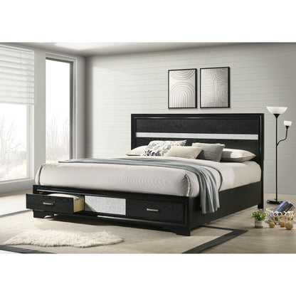 Coaster Furniture Miranda 206361KE 51-inch Wood Eastern King Storage Panel Bed - Black IMAGE 6