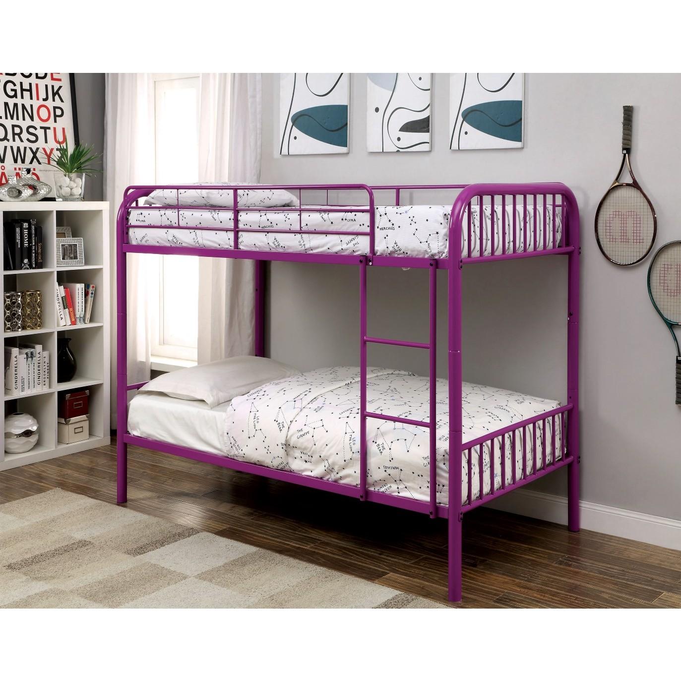  Furniture of America Kids Beds Bunk Bed CM-BK1035PR IMAGE 3