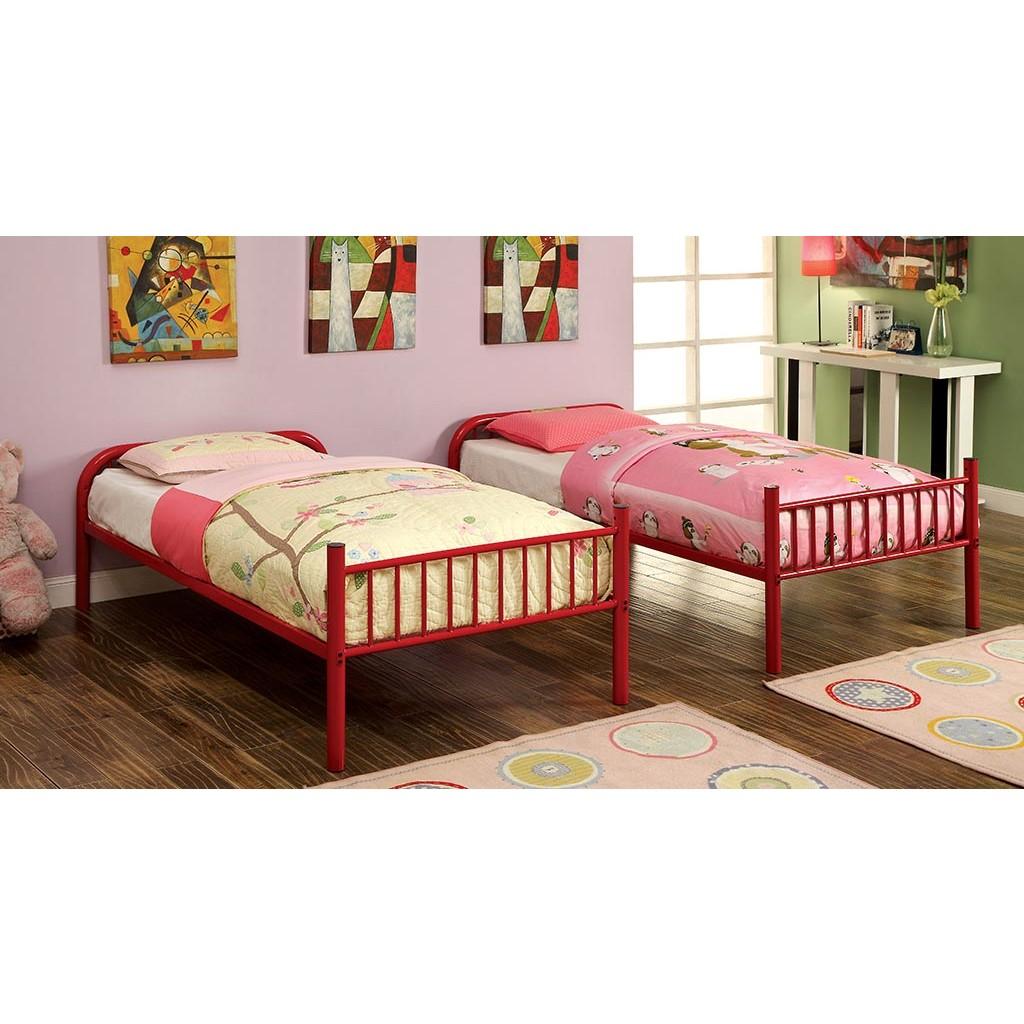  Furniture of America Kids Beds Bunk Bed CM-BK1035RD IMAGE 4