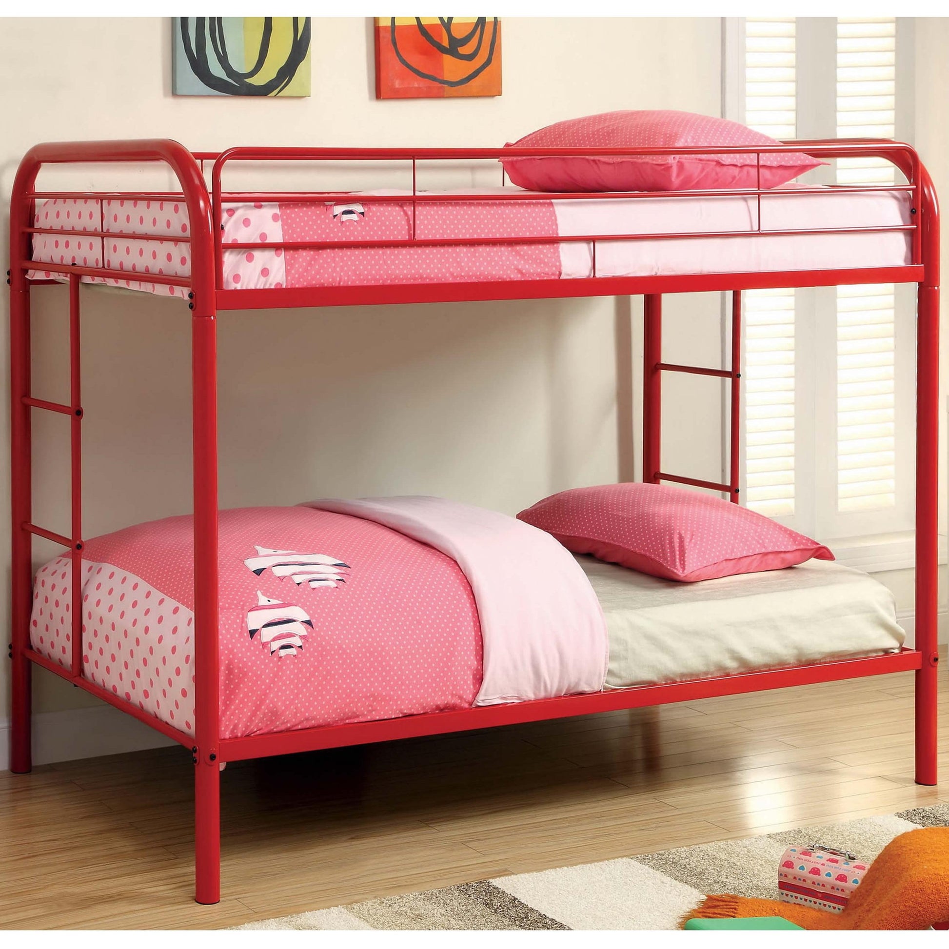  Furniture of America Kids Beds Bunk Bed CM-BK1032-RD IMAGE 1