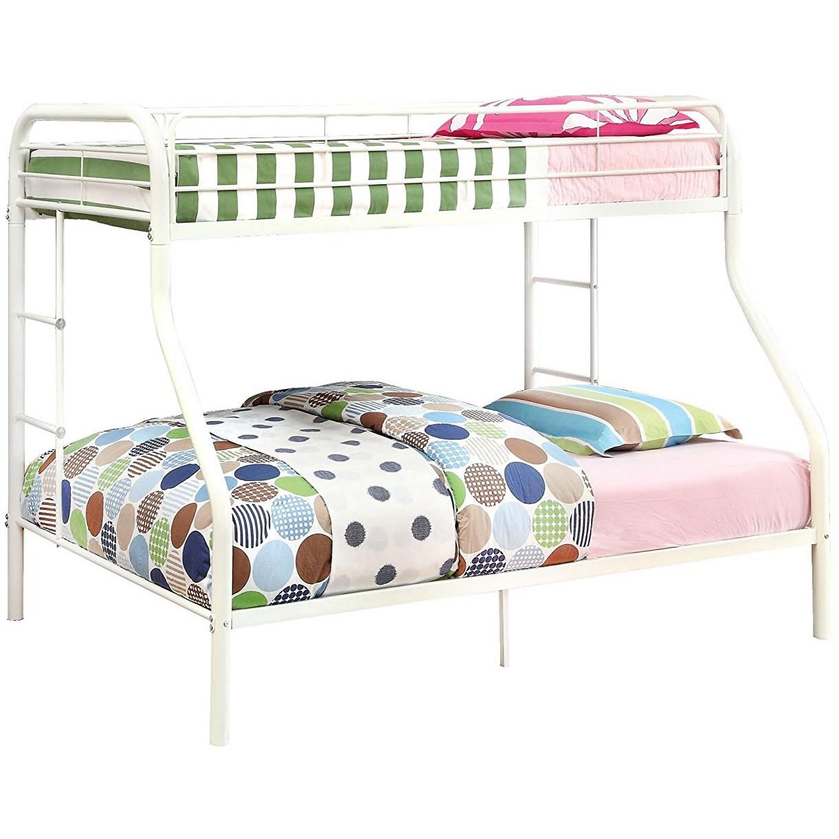  Furniture of America Kids Beds Bunk Bed CM-BK1033-WH-BED IMAGE 1
