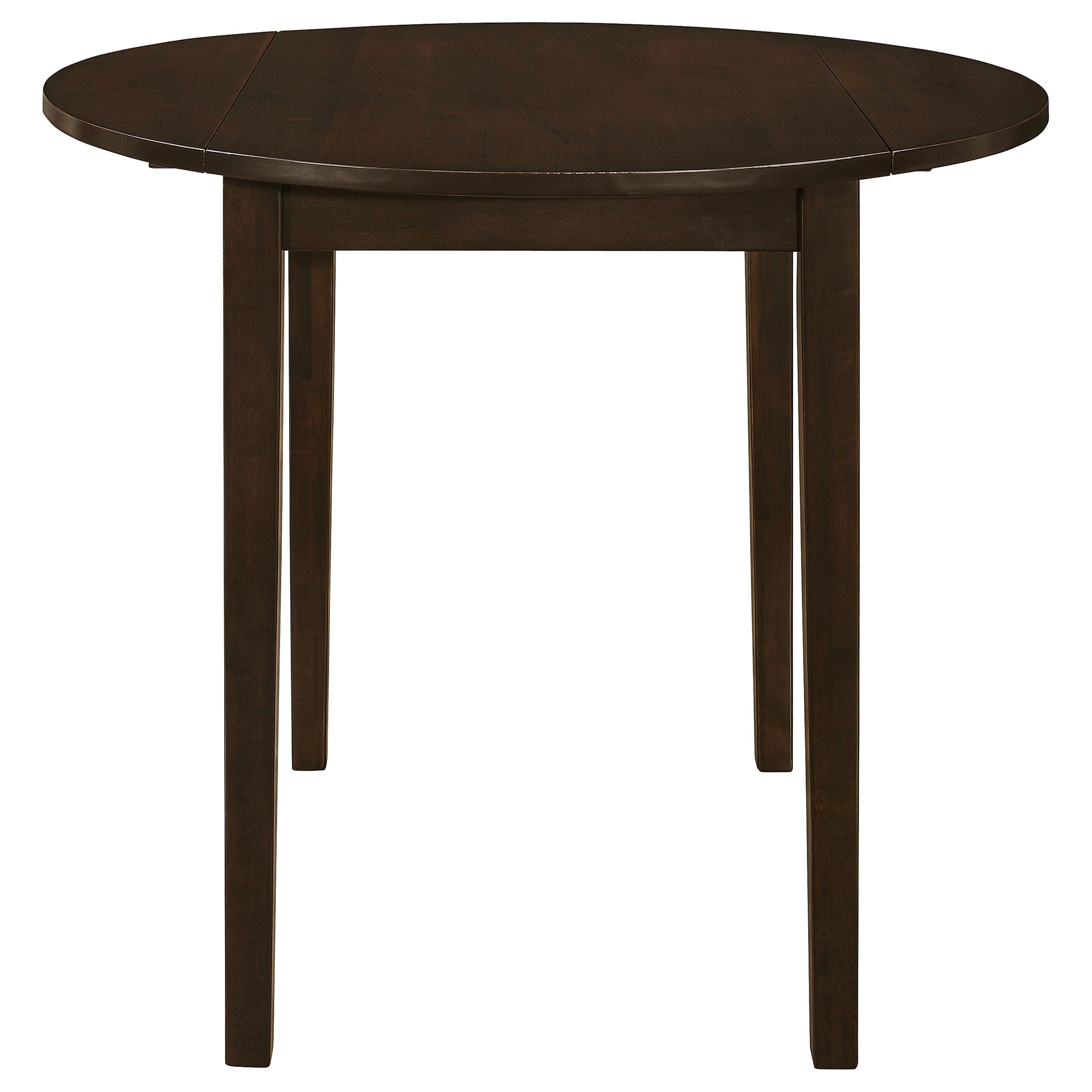 Coaster Furniture Bucknell 130005 3-piece Round Drop Leaf Dining Table Set - Cappuccino IMAGE 1
