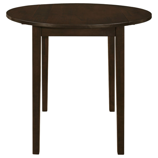 Coaster Furniture Bucknell 130005 3-piece Round Drop Leaf Dining Table Set - Cappuccino IMAGE 1