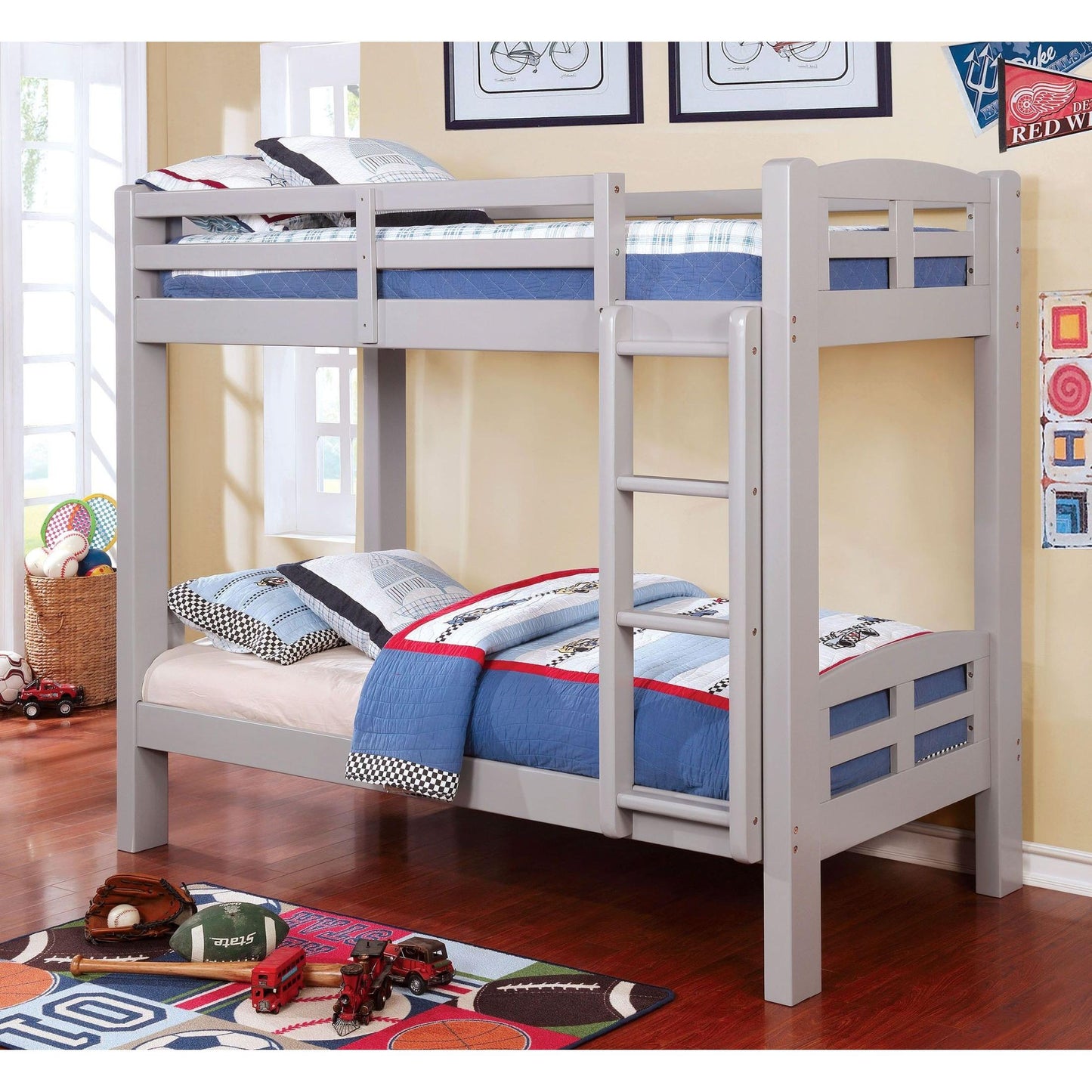  Furniture of America Kids Beds Bunk Bed CM-BK618T-GY-BED IMAGE 2
