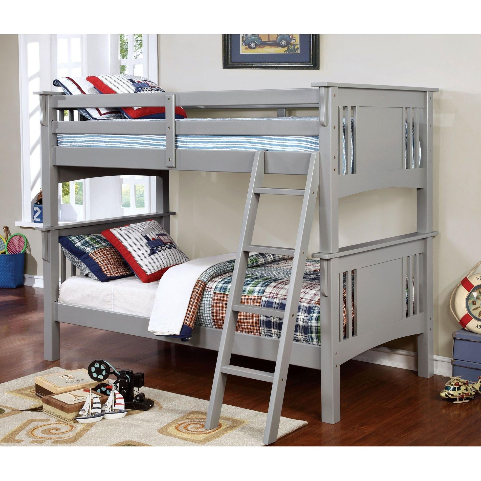  Furniture of America Kids Beds Bunk Bed CM-BK602T-GY-BED IMAGE 2