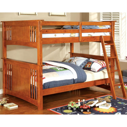  Furniture of America Kids Beds Bunk Bed CM-BK603OAK-BED IMAGE 1