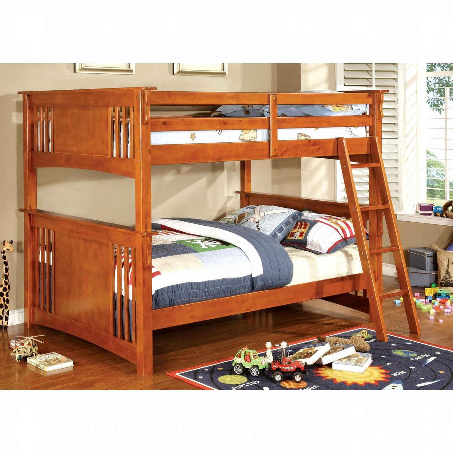  Furniture of America Kids Beds Bunk Bed CM-BK603OAK-BED IMAGE 2