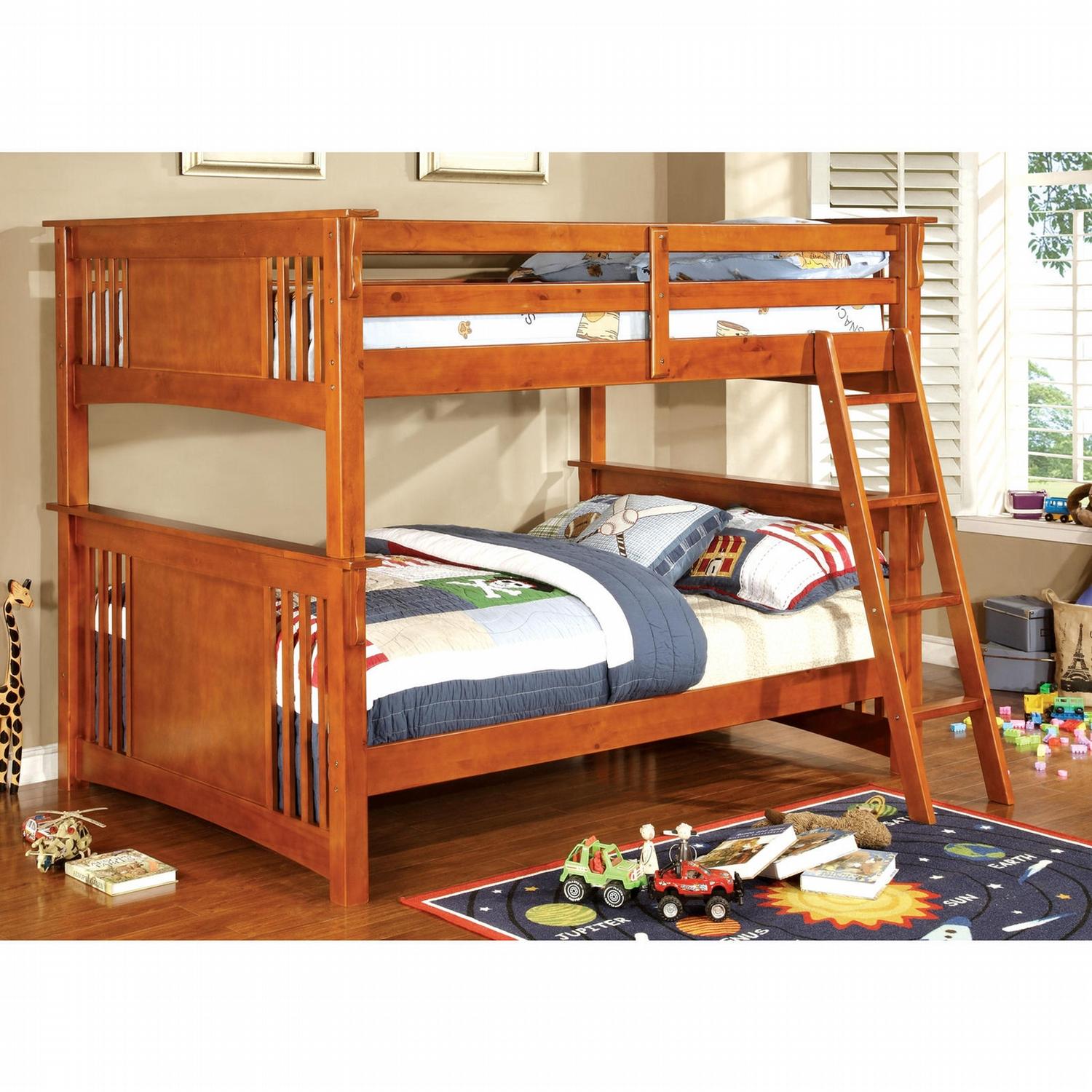  Furniture of America Kids Beds Bunk Bed CM-BK603OAK-BED IMAGE 2
