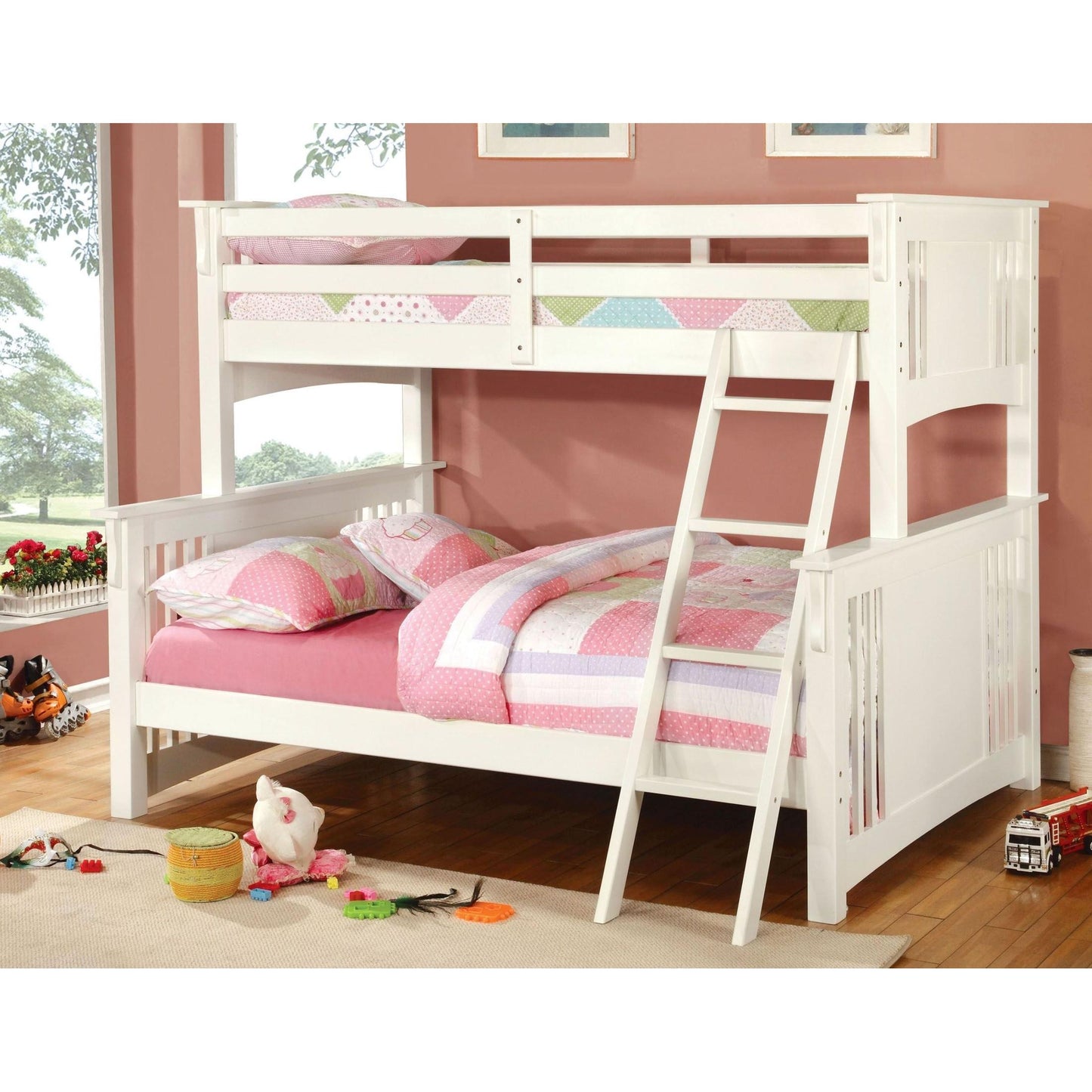  Furniture of America Kids Beds Bunk Bed CM-BK602F-WH-BED IMAGE 2