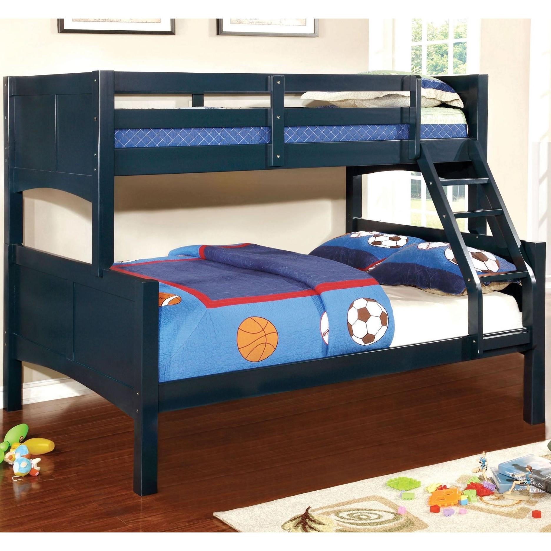 Furniture of America Kids Beds Bunk Bed CM-BK608F-BL-BED IMAGE 1