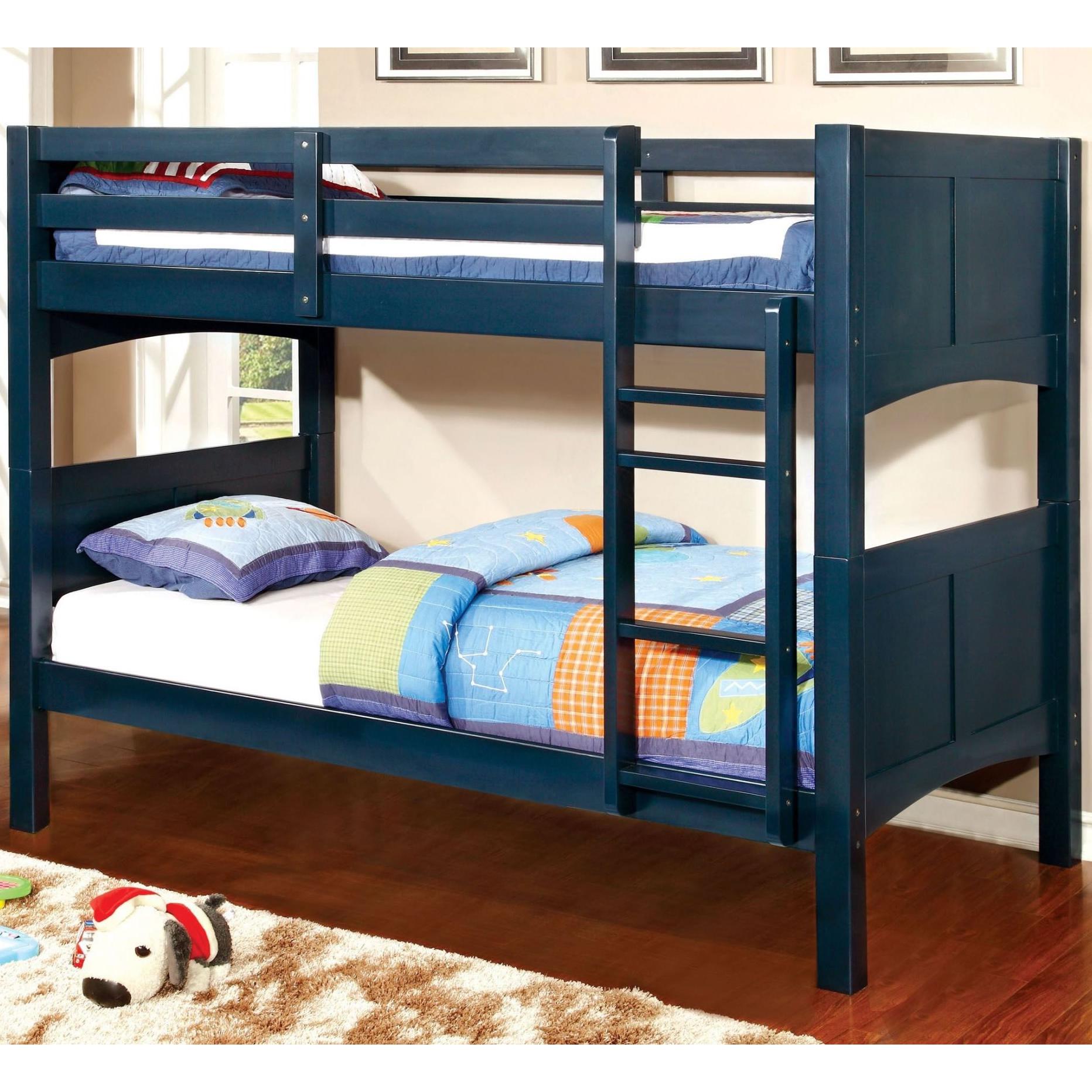  Furniture of America Kids Beds Bunk Bed CM-BK608T-BL-BED IMAGE 1
