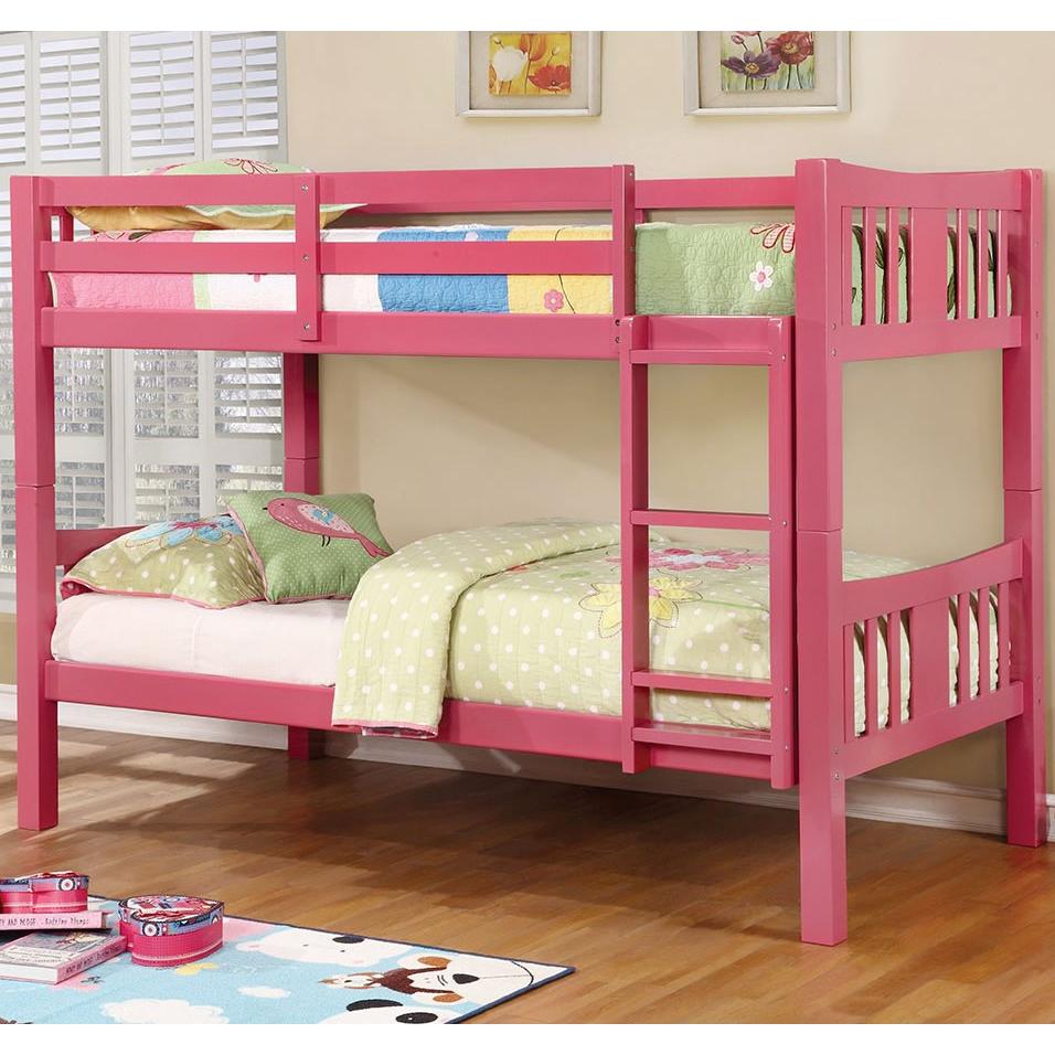  Furniture of America Kids Beds Bunk Bed CM-BK929PK-BED IMAGE 1