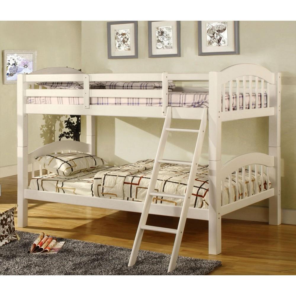 Furniture of America Kids Beds Bunk Bed CM-BK524-W-BED IMAGE 1