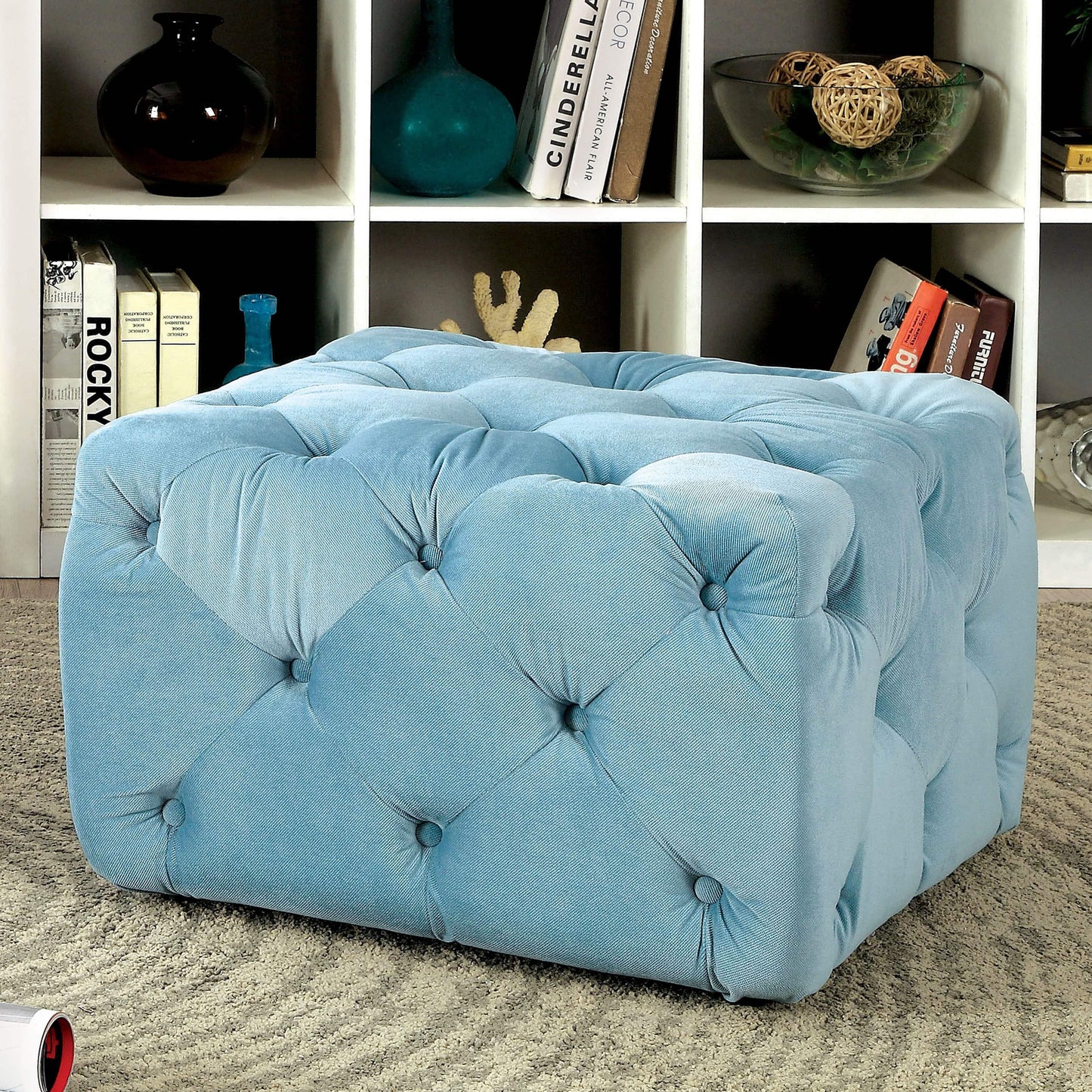  Furniture of America Kids Seating Ottomans CM-BN6290BL IMAGE 2