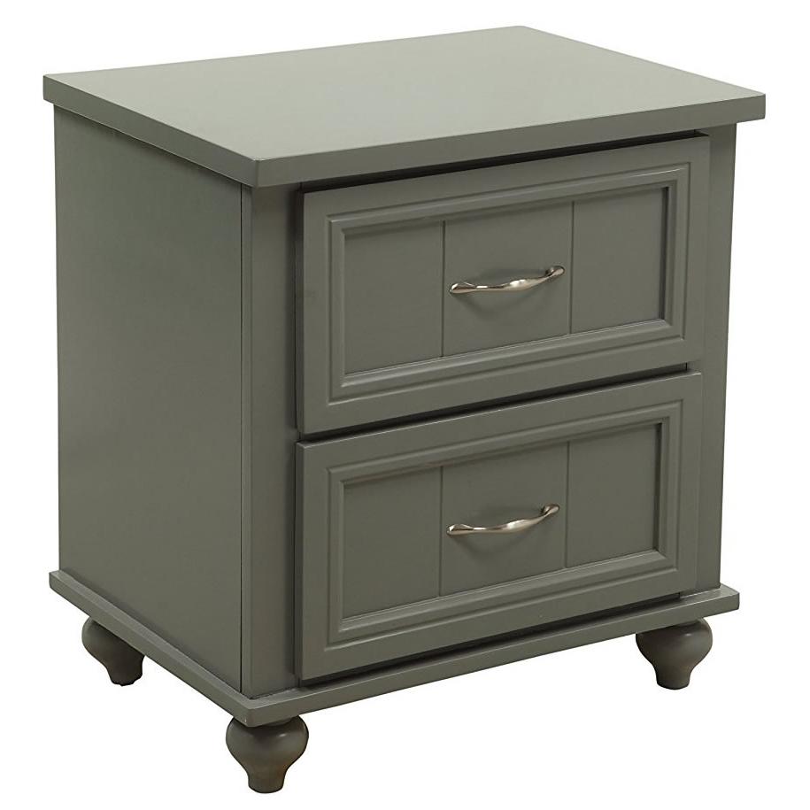  Furniture of America Lacey 2-Drawer Kids Nightstand CM7322GY-N IMAGE 1