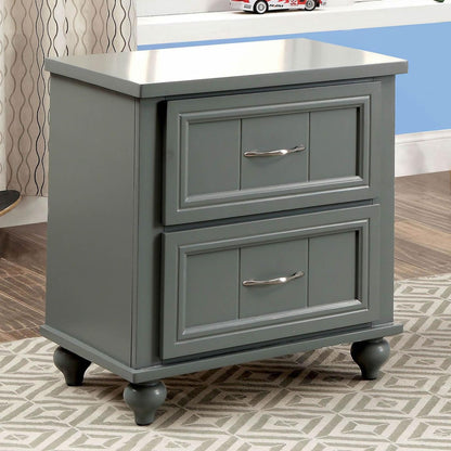  Furniture of America Lacey 2-Drawer Kids Nightstand CM7322GY-N IMAGE 2