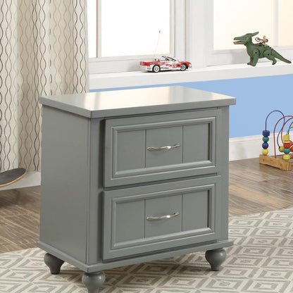  Furniture of America Lacey 2-Drawer Kids Nightstand CM7322GY-N IMAGE 3