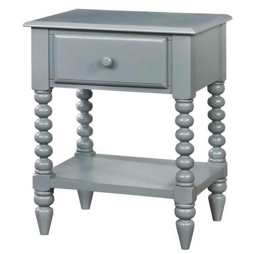  Furniture of America Lindsay 1-Drawer Kids Nightstand CM-AC323GY IMAGE 1
