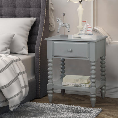  Furniture of America Lindsay 1-Drawer Kids Nightstand CM-AC323GY IMAGE 3