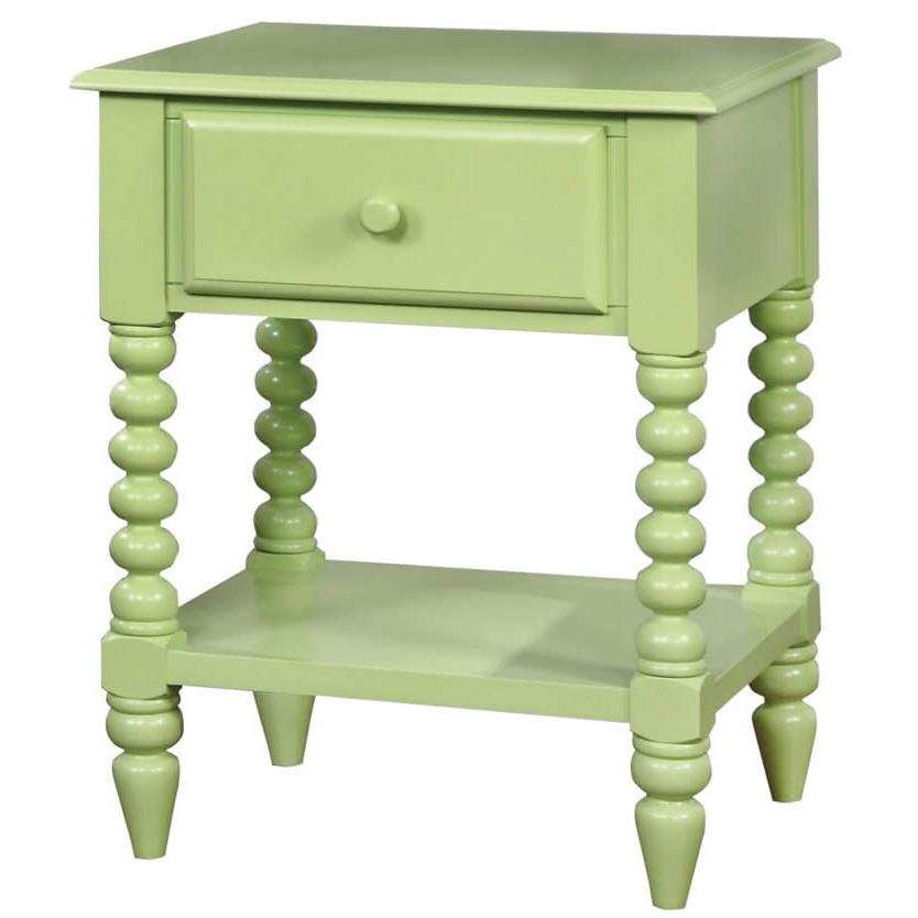  Furniture of America Lindsay 1-Drawer Kids Nightstand CM-AC323AG IMAGE 1