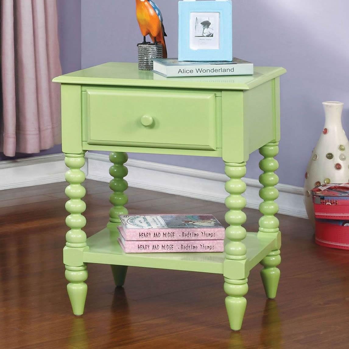  Furniture of America Lindsay 1-Drawer Kids Nightstand CM-AC323AG IMAGE 2