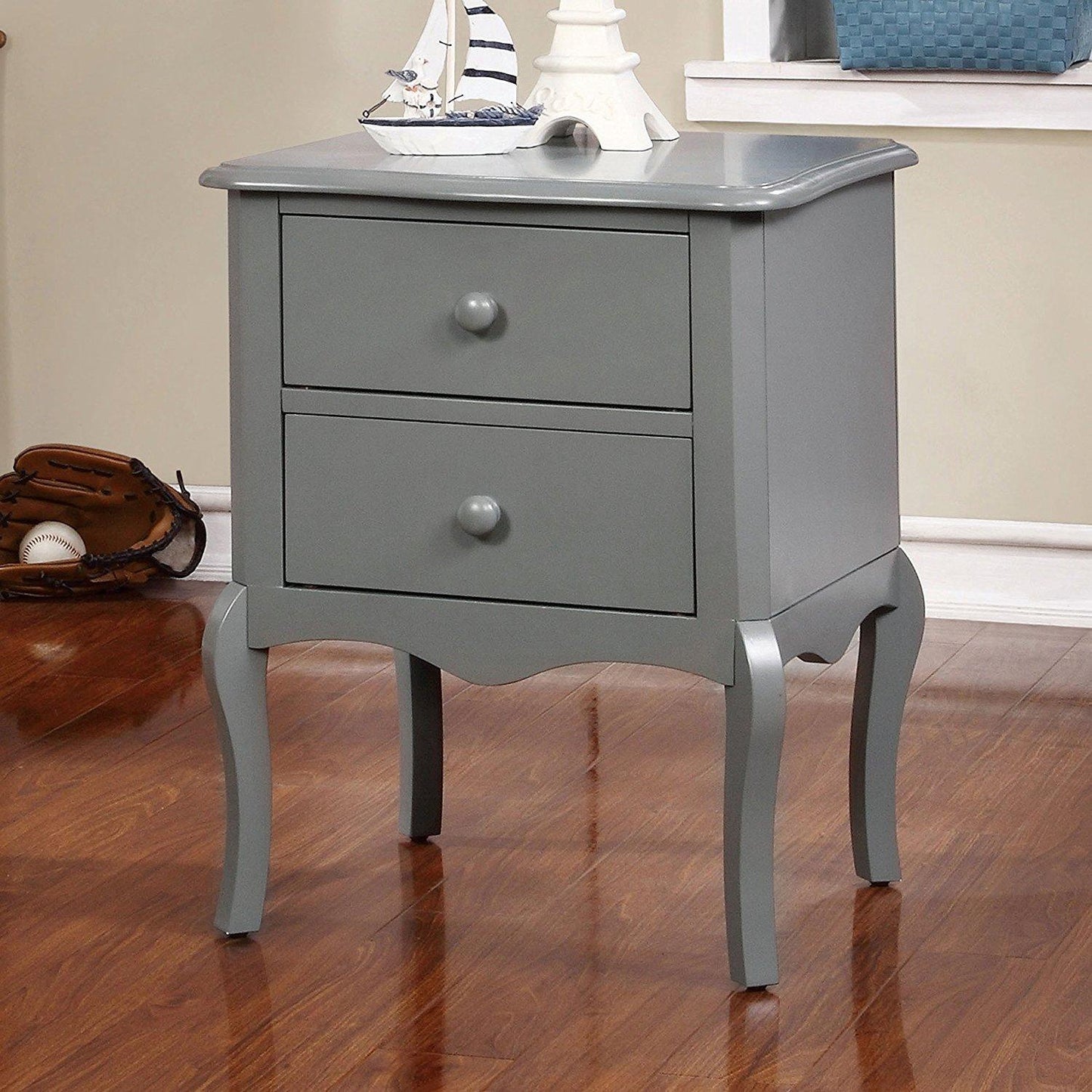  Furniture of America Lexie 2-Drawer Kids Nightstand CM-AC325GY IMAGE 3