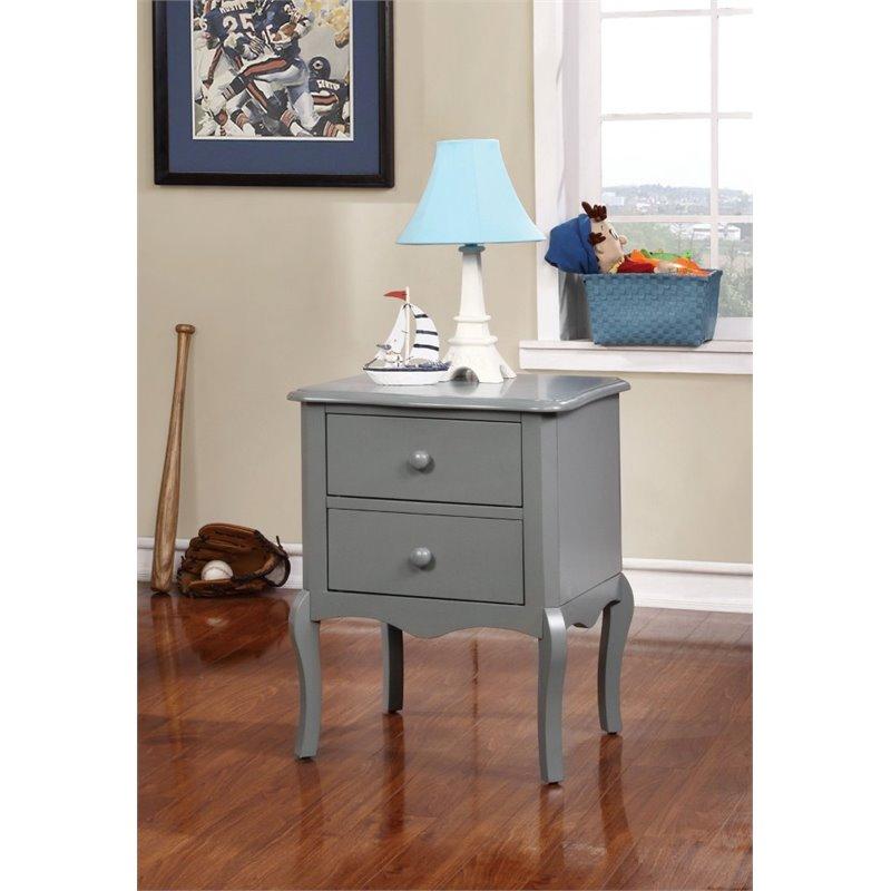  Furniture of America Lexie 2-Drawer Kids Nightstand CM-AC325GY IMAGE 4