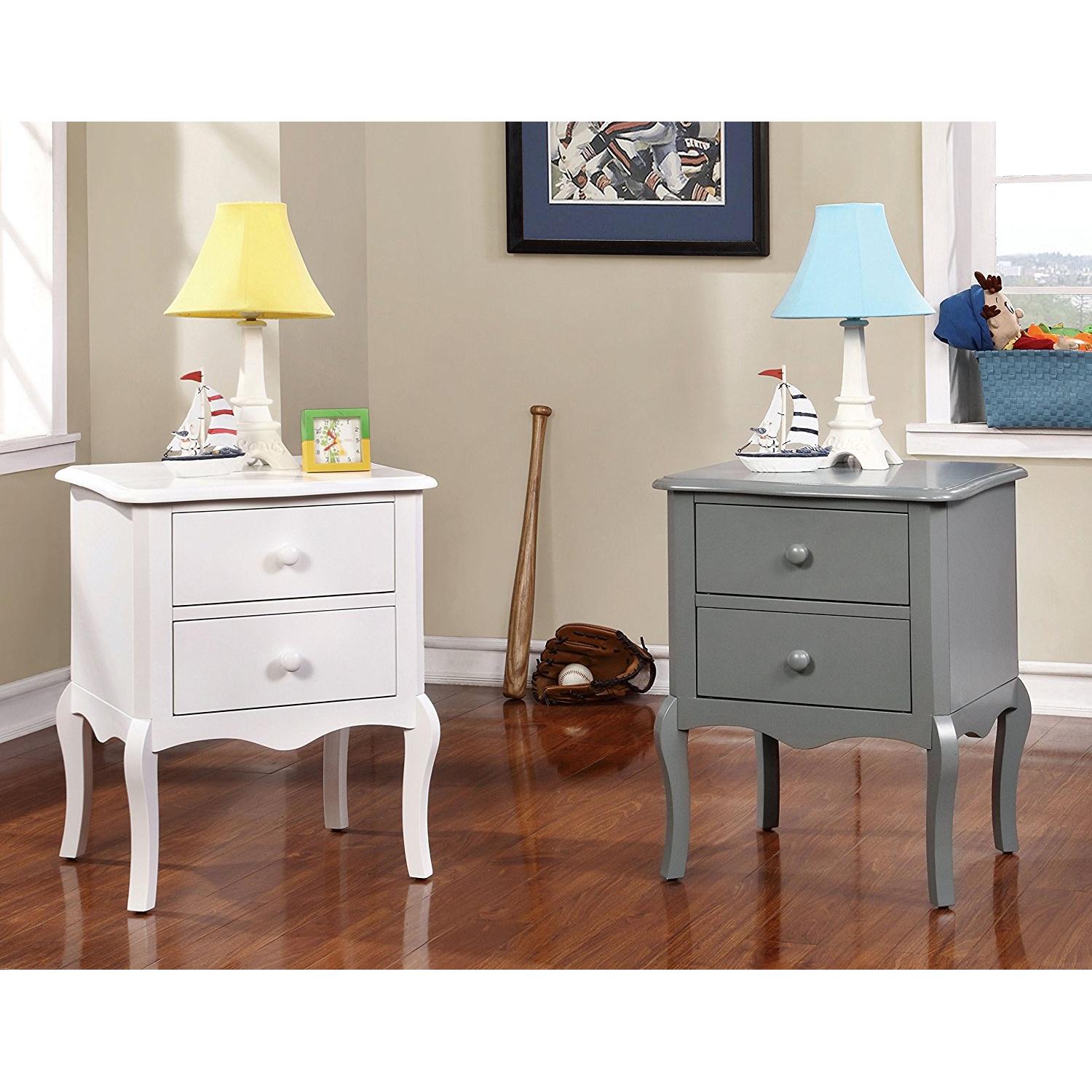 Furniture of America Lexie 2-Drawer Kids Nightstand CM-AC325GY IMAGE 5