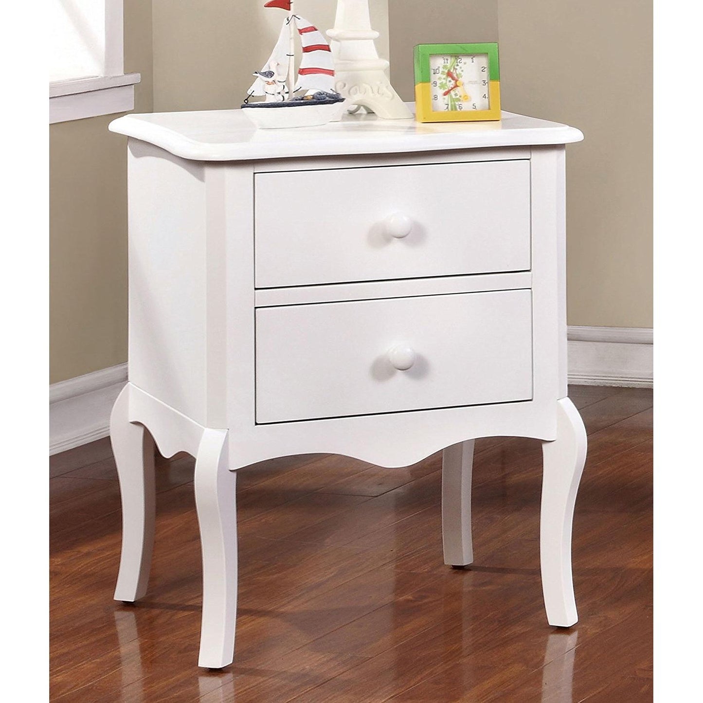  Furniture of America Lexie 2-Drawer Kids Nightstand CM-AC325WH IMAGE 3